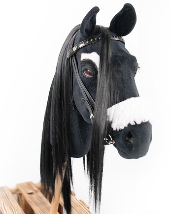 Realistyczny Hobby Horse kary/czarna grzywa/łatka nad okiem, KHT ARIA