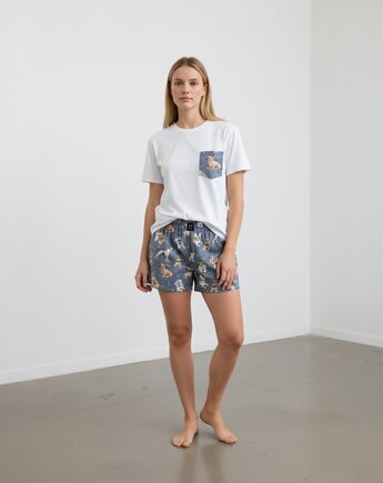 Spodenki damskie do spania bokserki PIESKI, HisOutfit