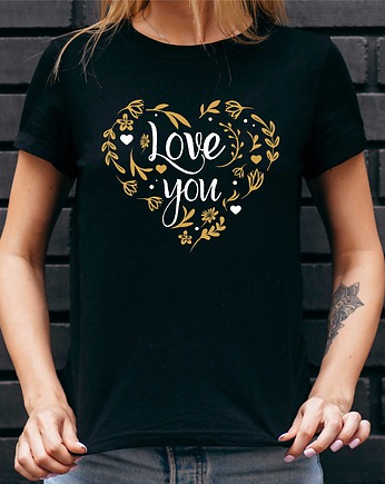 Koszulka damska organiczna Love You, ART ORGANIC