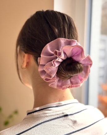 Scrunchie Falbana Róż, wu handmade