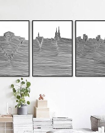 Wrocław / Miasto / zestaw 3 grafik, Jola Regeńczuk Art