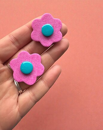 Kolczyki Kwiatki Pinky, Hellaclay