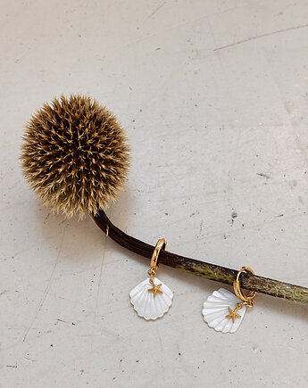 Kolczyki muszla z gwiazdką, Chmolowska Jewellery