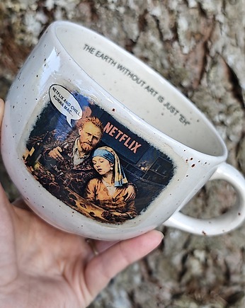 NETFLIX AND CHILL..., kubek 600 ml, MONIfaktura