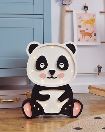 Drewniana lampka LED panda, Peekaboo Lights