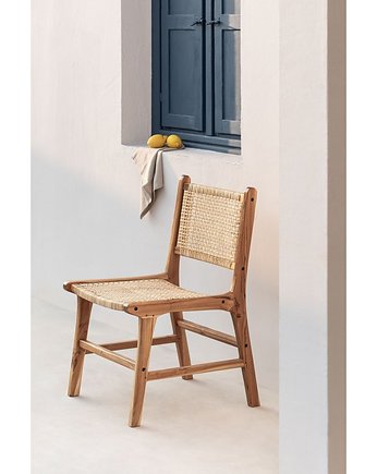 Krzesło Drewniane Krzesło Rattanowe Gili, MIA home