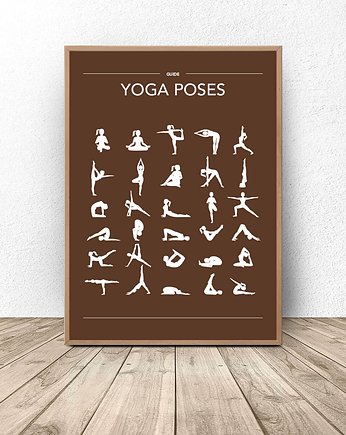 Plakat joga "Yoga poses" A3 (297mm x 420mm), scandiposter