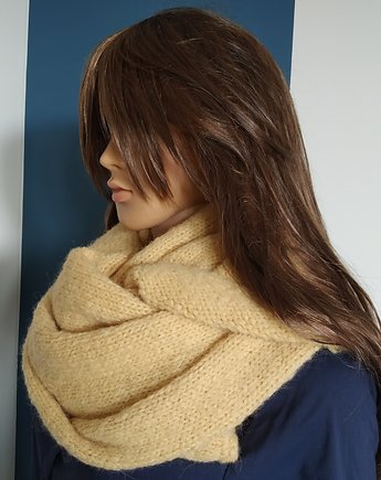 Duży szal Fluffy z alpaki, Knit Couture