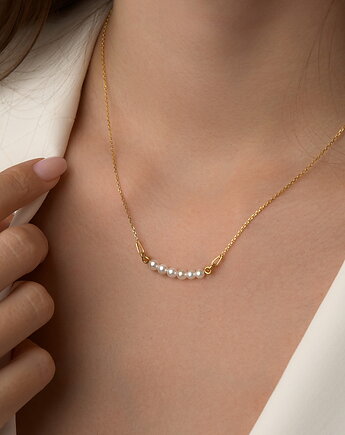 Naszyjnik z perłami srebro 925 pozłacane, Coccola JEWELLERY