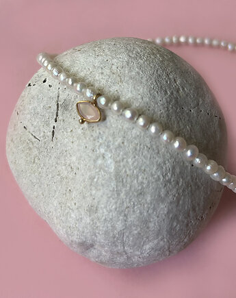 Złoty naszyjnik z perłami - srebro 925 pokryte 24K złotem, Friedman Jewelry