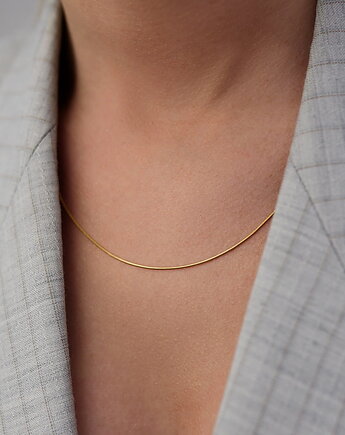 Złoty subtelny naszyjnik typu snake ze stali chirurgicznej premium Paraiso Is, Paraiso