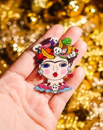 Broszka Frida owocowa, Pintura