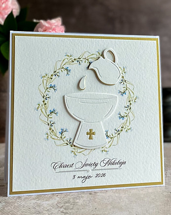 Kartka na chrzest w ozdobnej kopercie, 72d, Anna Art and Crafts