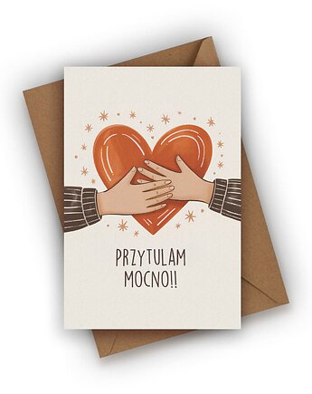 Kartka okolicznościowa- Przytulam mocno!, Czarna Owca Karteczki