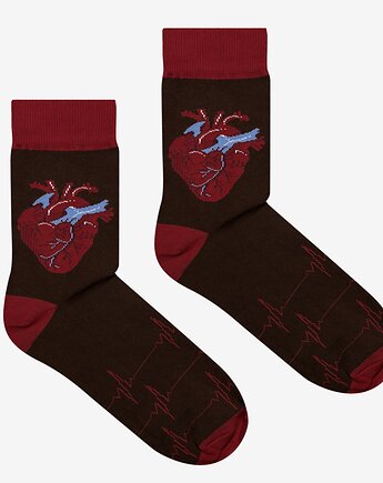 Skarpetki Serca Kardio Czekolada, LOVE POLAND DESIGN