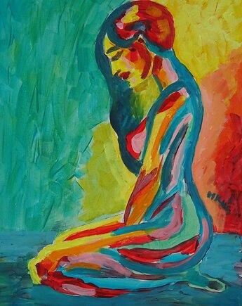 Obraz  fowizm kolorowe rybki, alice oil on canvas