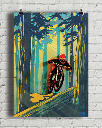 Log Jumper - plakat rowerowy, minimalmill