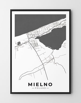 Plakat Mielno mapa, HOG STUDIO