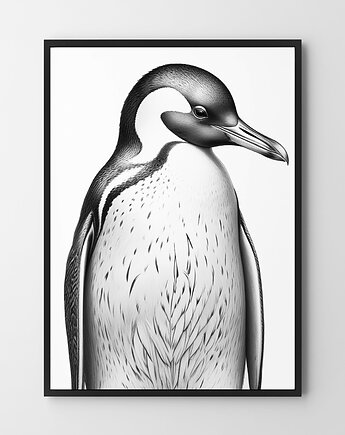 Plakat Vintage Pingwin, OSOBY - Prezent dla 3 latka