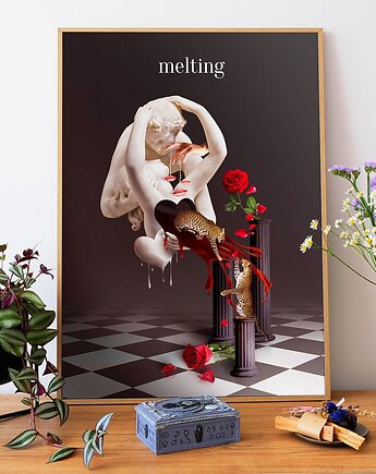 Surrealistyczny Plakat "Melting" Kolaż, Olśnienia