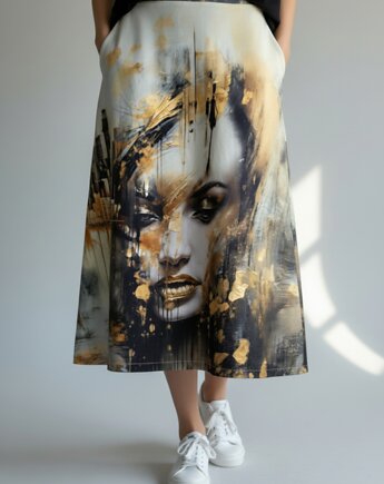 Asymetryczna spódnica midi evas, Auri Lili