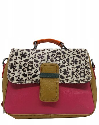 Torebka skórzana damska klasyczna rączka pasek ze skrawków OLIVKA, Olivka Warsaw