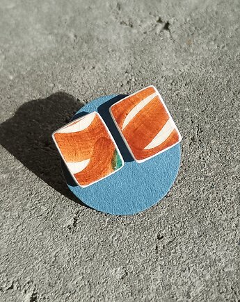 Kolczyki ceramiczne Włocławek, biżuteria z talerzy