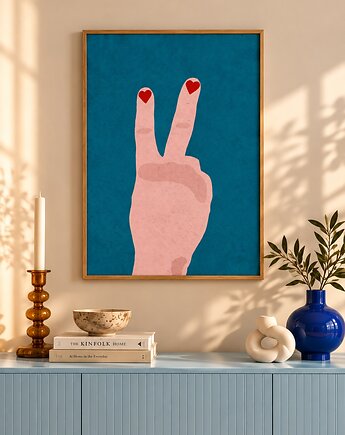 Peace & Love - Plakat Fine Art, ma illustories