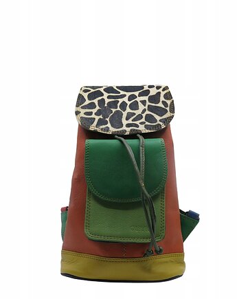 Plecak damski pojemny skórzany skóra naturalna ze skrawków eko OLIVKA, Olivka Warsaw