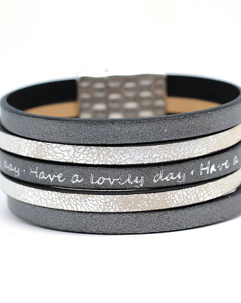 Bransoletka Joy Lovely day grafitowo-srebrna, Kociokwik Jewelry