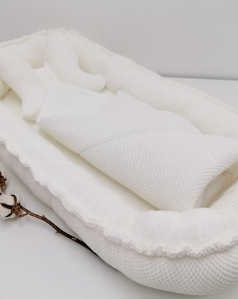 Kokon niemowlęcy z wyjmowanym materacem, kokon ecru, Enitka Sweet Baby Room