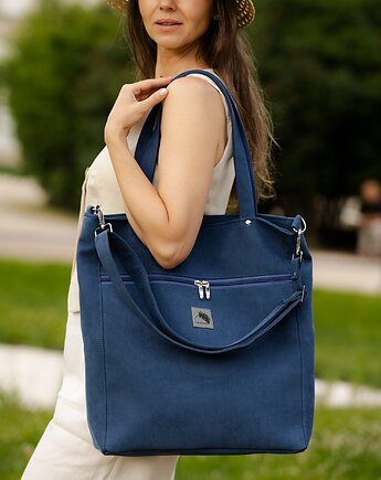 Torba "TOTE BAG" w kolorze ciemno niebieskim, Karolina Audycka