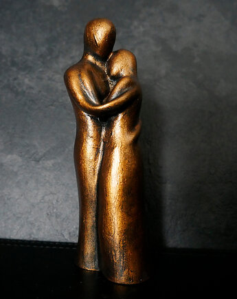Rzeźba z gipsu, Przytul Mnie, złota, wys. 14,6 cm, JBJart Justyna Jaszke