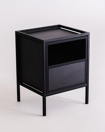 Regał stolik nocny SKAP BLACK 1R1 DRAWER z półką i szufladą, CustomForm