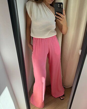 Spodnie palazzo feelings cute pink, OSOBY - Prezent dla niej
