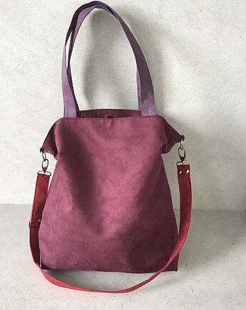 Torba na ramię XL - oberżyna, wrzos, bordo, PRACOWNIA 166