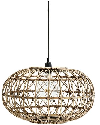 Rattanowa lampa sufitowa Manisa bambus metal, Home Design