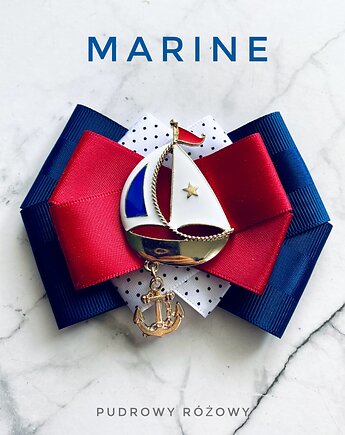 Brosza Marynarska / Żeglarska Kolekcja MARINE NEW, Pudrowy Różowy