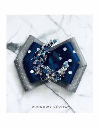 Brosza  z Granatowym  Kryształem  1 szt NEW, Pudrowy Różowy