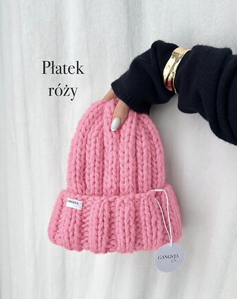 Czapka Nordic 100% wełna *płatek róży*, GANGSTA KNIT