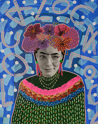 Personalizowany Pop Art Collage Art na Płótnie 30x40 cm, ROWNABABKA