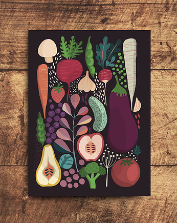 Kartka pocztowa - Warzywa, Karka