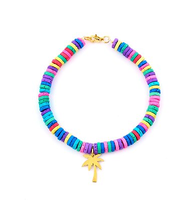 Kolorowa plaża (wybierz swoją zawieszkę) - bransoletka na rękę, Kulka Bransoletki