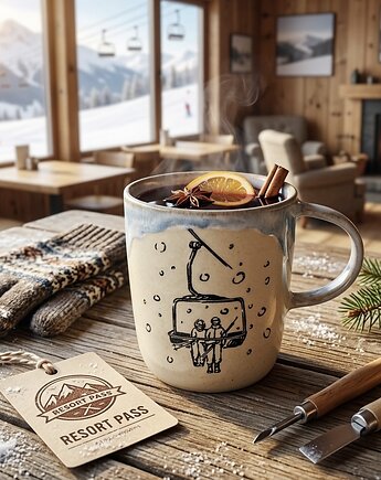 Kubek Powrót na Stok, 400 ml, Ganna.pottery