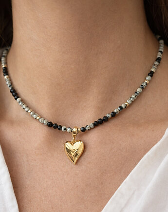 PEPPER HEART  naszyjnik  JASPIS, kamienie naturalne, Anemon Atelier