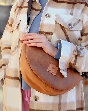 Banana nerka z brązowego nubuku Canyon, sabi tatka