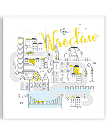 Wrocław plakat 40x40 cm, Cyrografik