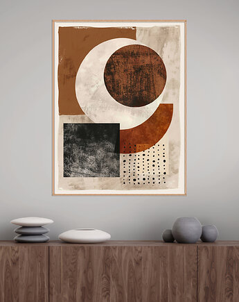 Geometria natury - Plakat, druk - Minimalizm, Boho, Loft #58, Black Sapphire Art