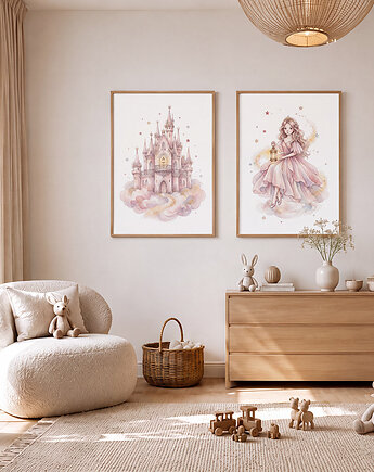 KSIĘŻNICZKA CELESTIA I  ZAMEK -  2 x plakat dla dzieci, Pastelowelove