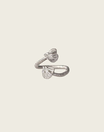 Srebrny regulowany pierścień no.3- Gingko, KOS jewellery